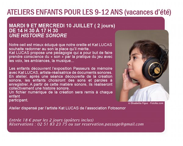 Atelier Enfants Passage Sainte-Croix